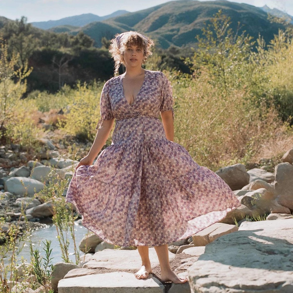 Christy Dawn The Augusta Dress | Wisteria Wildflower Meadow, Size M